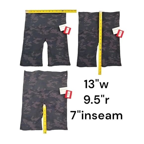 Spanx Black Camo Look At Me Now Seamless Bike Shorts Large NWT - Picture 12 of 12